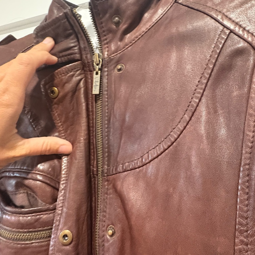 Cole Haan Vintage Leather Jacket - Picture 3 of 7